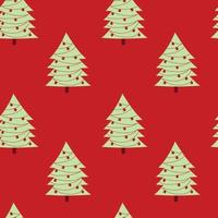 Kerstmis naadloos patroon, Kerstmis boom herhaling ontwerp Aan dier achtergrond vector