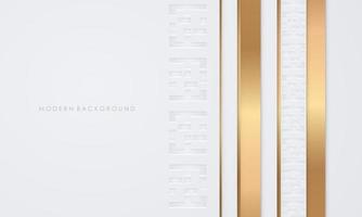 abstract wit en goud luxe achtergrond vector