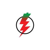 super oplader accu elektronisch blikseminslag kleurrijk logo ontwerp vector illustratie