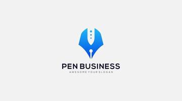 pen icoon bedrijf vector logo ontwerp sjabloon