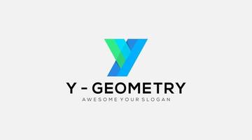 vector illustratie van brief y geometrie logo ontwerp