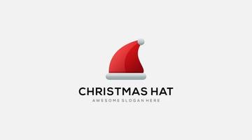 Kerstmis hoed vector logo ontwerp illustratie
