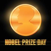 nobel prijs dag achtergrond. vector