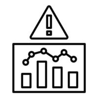 risico analyse lijn icoon vector