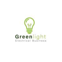 groen licht elektrisch bedrijf logo ontwerp vector sjabloon