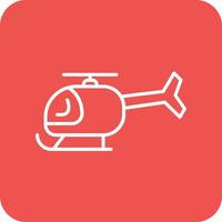 helikopter lijn ronde hoek achtergrond pictogrammen vector