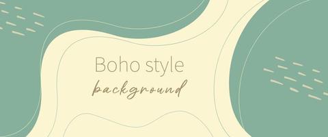 abstract achtergrond in boho stijl met lijnen en biologisch vormen. sjabloon. vector