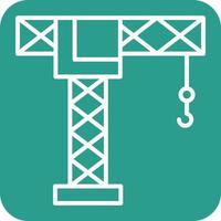 kraan lijn ronde hoek achtergrond pictogrammen vector