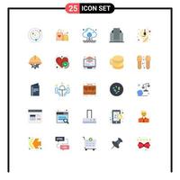 universeel icoon symbolen groep van 25 modern vlak kleuren van bedrijf appartement bruiloft adres globaal bewerkbare vector ontwerp elementen