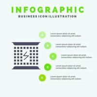 in rekening brengen opladen elektriciteit elektromagnetisch energie solide icoon infographics 5 stappen presentatie achtergrond vector