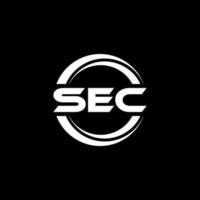 sec brief logo ontwerp in illustratie. vector logo, schoonschrift ontwerpen voor logo, poster, uitnodiging, enz.