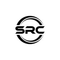 src brief logo ontwerp in illustratie. vector logo, schoonschrift ontwerpen voor logo, poster, uitnodiging, enz.