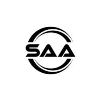 saa brief logo ontwerp in illustratie. vector logo, schoonschrift ontwerpen voor logo, poster, uitnodiging, enz.