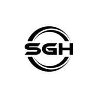 sgh brief logo ontwerp in illustratie. vector logo, schoonschrift ontwerpen voor logo, poster, uitnodiging, enz.