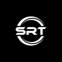 srt brief logo ontwerp in illustratie. vector logo, schoonschrift ontwerpen voor logo, poster, uitnodiging, enz.