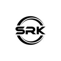 srk brief logo ontwerp in illustratie. vector logo, schoonschrift ontwerpen voor logo, poster, uitnodiging, enz.