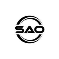 sao brief logo ontwerp in illustratie. vector logo, schoonschrift ontwerpen voor logo, poster, uitnodiging, enz.