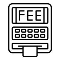 Geldautomaat vergoedingen lijn icoon vector