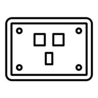 stopcontact lijn icoon vector