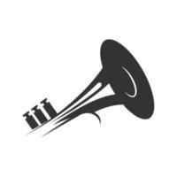 trompet logo icoon ontwerp vector
