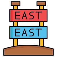 oosten- richting welke kan gemakkelijk aanpassen of Bewerk vector