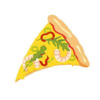 pizza met zeevruchten. Italiaans pizza met zeevruchten. vector