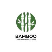 bamboe logo ontwerp vector illustratie
