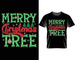 vrolijk Kerstmis boom t overhemd ontwerp vector