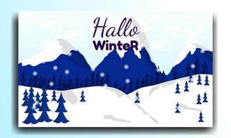 vector illustratie. vlak winter seizoen. besneeuwd achtergrond,banner achtergrond ontwerp