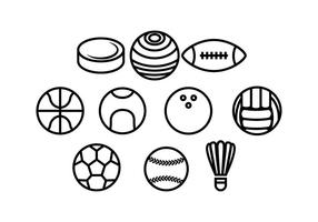 Gratis Ball Line Icon Vector