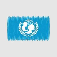 unicef vlag borstel vector