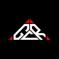 gcr brief logo creatief ontwerp met vector grafisch, gcr gemakkelijk en modern logo in ronde driehoek vorm geven aan.