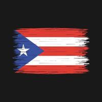 Puerto Rico vlagborstel vector