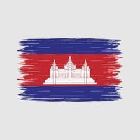 Cambodja vlag borstel vector