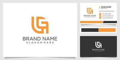 brief gl logo ontwerp concept vector