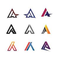 een brief icoon sjabloon reeks ontwerp logo vector