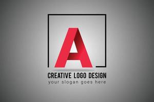 een brief logo in rood helling kleur vector icoon. creatief een brief logo illustratie.