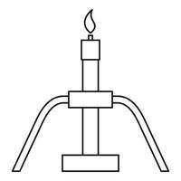 brandend olie gas- gloed icoon, schets stijl vector