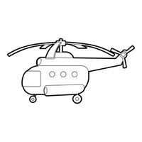 helikopter icoon, schets stijl vector
