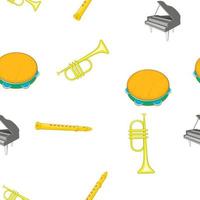 patroon voor muziekinstrumenten, cartoonstijl vector