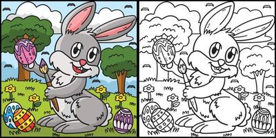 konijn schilderij Pasen ei kleur illustratie vector