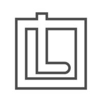 brief l logo icoon ontwerp vector