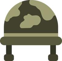 helm platte pictogram vector