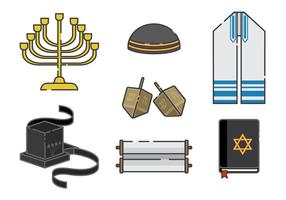 Tefillin en Joodse Vector Elementen