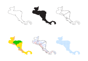 Midden-Amerika Kaart Vector