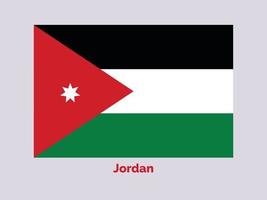 Jordanië land vlaggen naam in de wereld vector