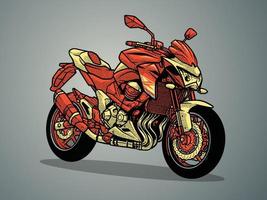 hand- getrokken motorfiets vector illustratie