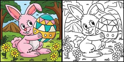 konijn draag- Pasen ei kleur illustratie vector