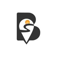 creatief brief b reizen logo vector