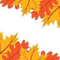 herfst bladeren grens vector